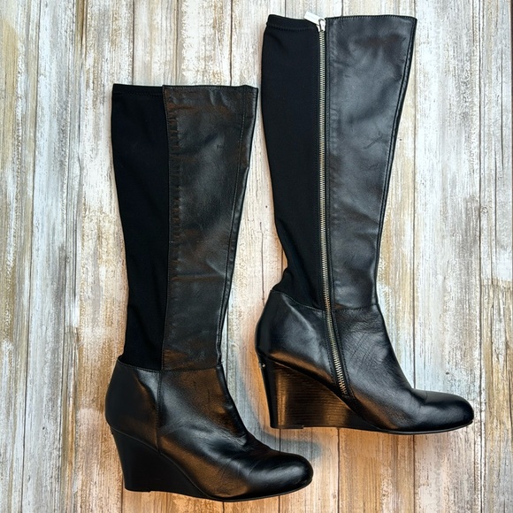Michael Kors Black Heeled Boots - Picture 1 of 14